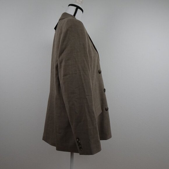 Ralph Lauren Blazer Women's Size 16 Brown Wool Blend Career Professional - Picture 4 of 8